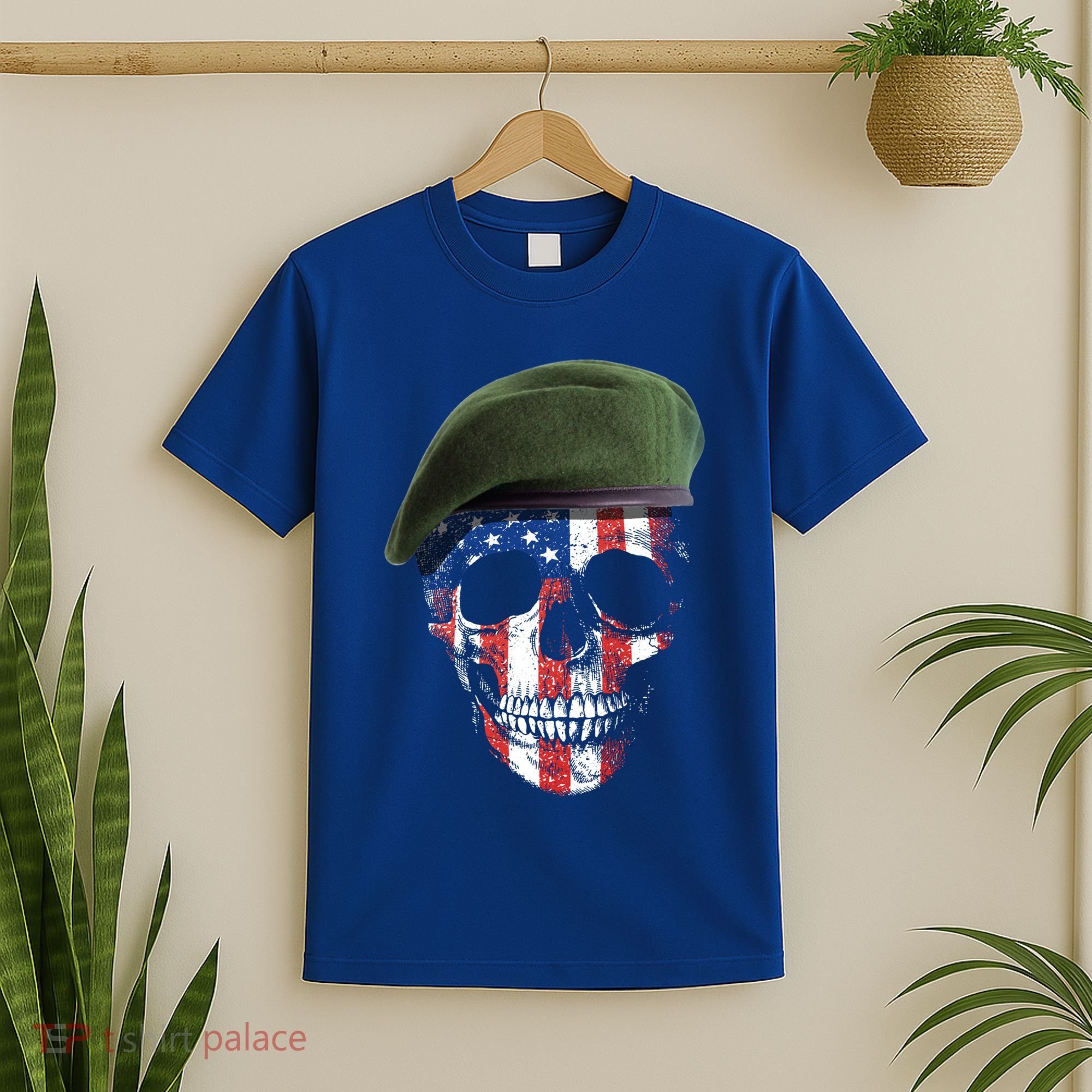 American Soldier Skull Flag 4th Of July Meaningful Gift T-Shirt