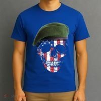 American Soldier Skull Flag 4th Of July Meaningful Gift T-Shirt thumb 3