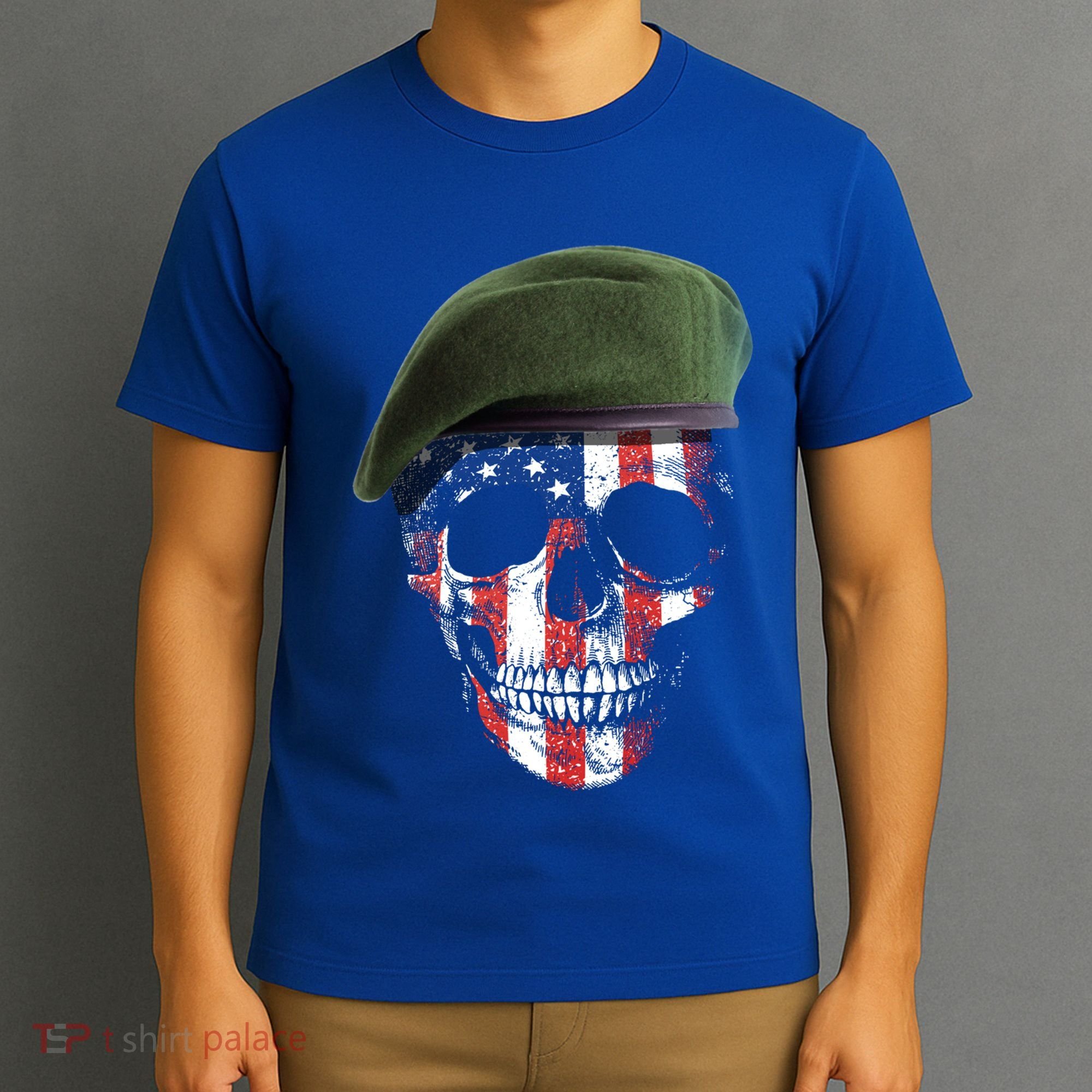 American Soldier Skull Flag 4th Of July Meaningful Gift T-Shirt