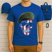 American Soldier Skull Flag 4th Of July Meaningful Gift T-Shirt thumb 6