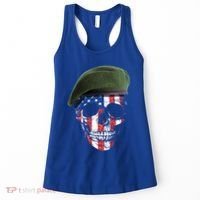 American Soldier Skull Flag 4th Of July Meaningful Gift Women's Tank Top thumb 0