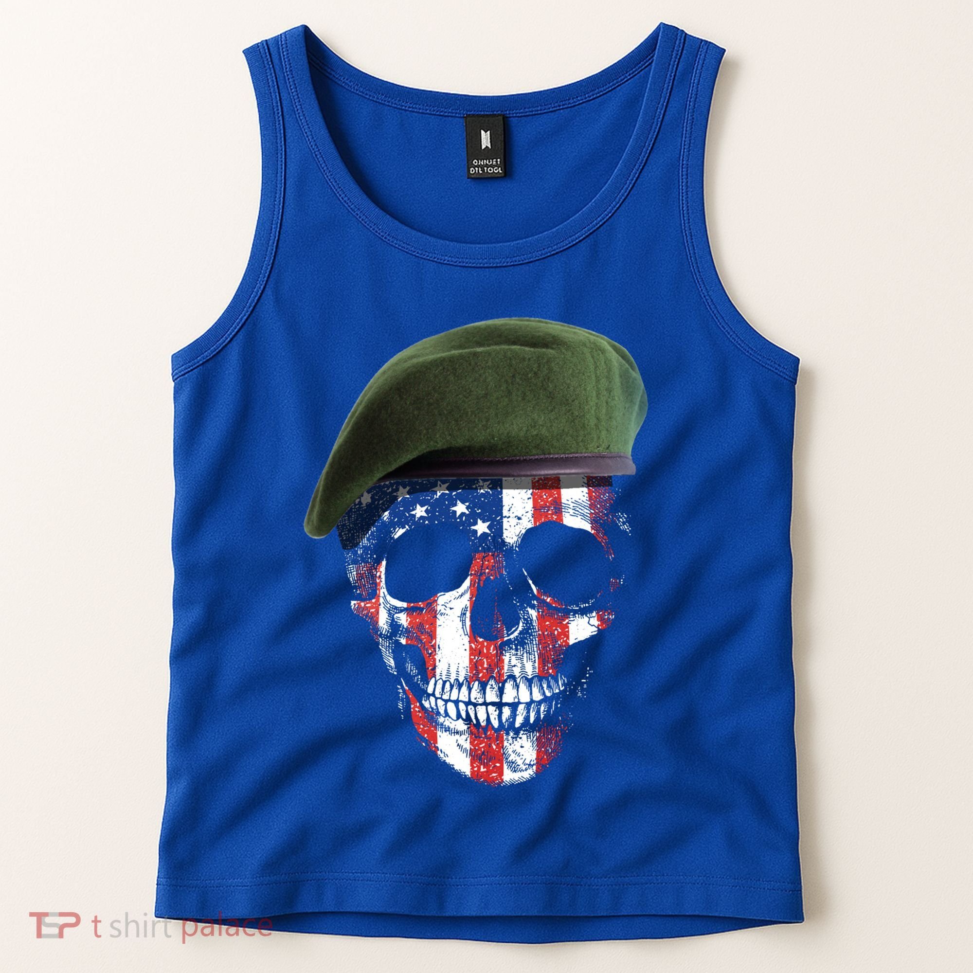 American Soldier Skull Flag 4th Of July Meaningful Gift Tank Top