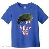 American Soldier Skull Flag 4th Of July Meaningful Gift Toddler T-Shirt thumb 0