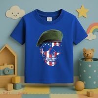 American Soldier Skull Flag 4th Of July Meaningful Gift Toddler T-Shirt thumb 3