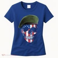 American Soldier Skull Flag 4th Of July Meaningful Gift Women's T-Shirt thumb 0