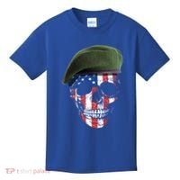 American Soldier Skull Flag 4th Of July Meaningful Gift Kids T-Shirt thumb 0