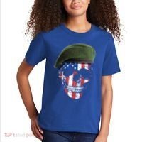 American Soldier Skull Flag 4th Of July Meaningful Gift Kids T-Shirt thumb 2