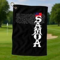 American Samoa Samoa Island Polynesian Samoan Golf Towel thumb 1