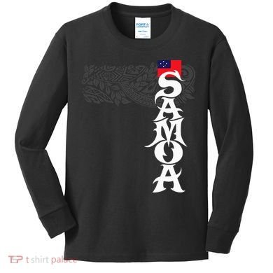 American Samoa Samoa Island Polynesian Samoan Kids Long Sleeve Shirt