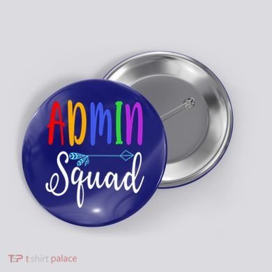 Admin Squad School Doctor Administrative Assistant Secretary Gift Button
