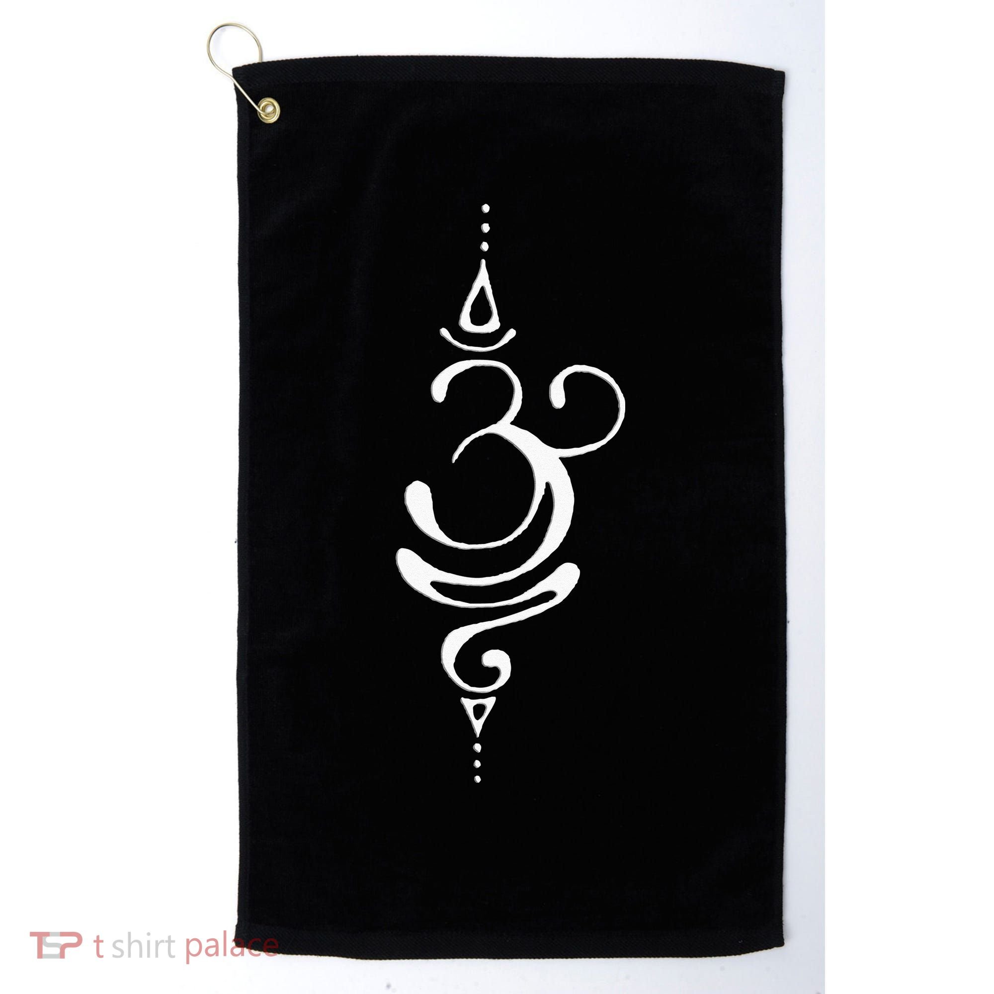 Ancient Sanskrit Symbol For BREATHE Inspiration Om Yoga Golf Towel