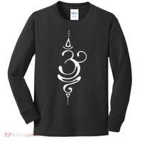 Ancient Sanskrit Symbol For BREATHE Inspiration Om Yoga Kids Long Sleeve Shirt thumb 0