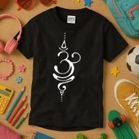 Ancient Sanskrit Symbol For BREATHE Inspiration Om Yoga Kids T-Shirt thumb 3