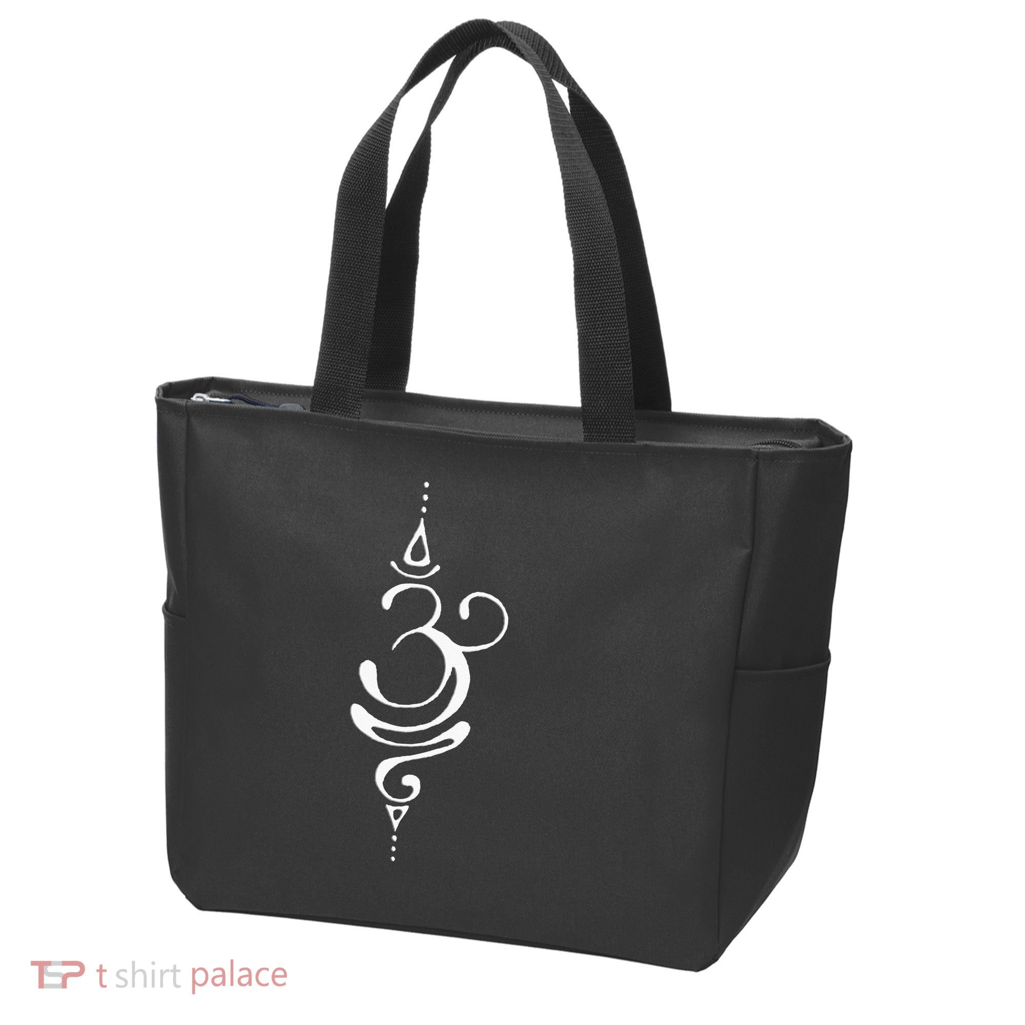 Ancient Sanskrit Symbol For BREATHE Inspiration Om Yoga Tote Bag