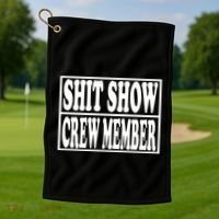 Awesome Shit Show Crew Member Golf Towel thumb 1