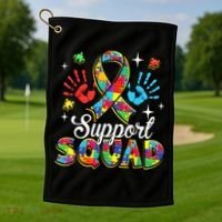 Autism Support Squad Golf Towel thumb 1