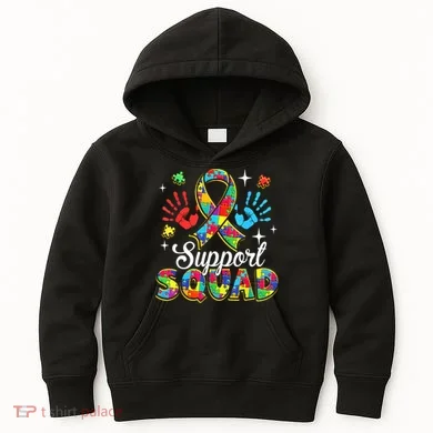Autism Support Squad Kids Hoodie
