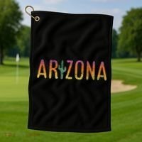 Arizona State Souvenir Arizona Cactus Funny Gift Golf Towel thumb 1