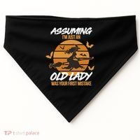 Assuming I'm Just An Old Lady Was a Mistake Halloween USA-Made Doggie Bandana thumb 0