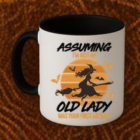 Assuming I'm Just An Old Lady Was a Mistake Halloween Coffee Mug thumb 2