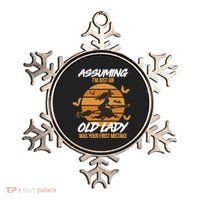 Assuming I'm Just An Old Lady Was a Mistake Halloween Ornament thumb 0