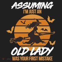 Assuming I'm Just An Old Lady Was a Mistake Halloween Hat thumb 2