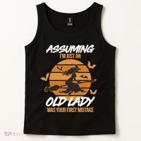 Assuming I'm Just An Old Lady Was a Mistake Halloween Tank Top thumb 2