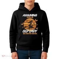 Assuming I'm Just An Old Lady Was a Mistake Halloween Kids Hoodie thumb 4