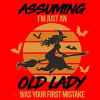 Assuming I'm Just An Old Lady Was a Mistake Halloween Santa Hat thumb 1