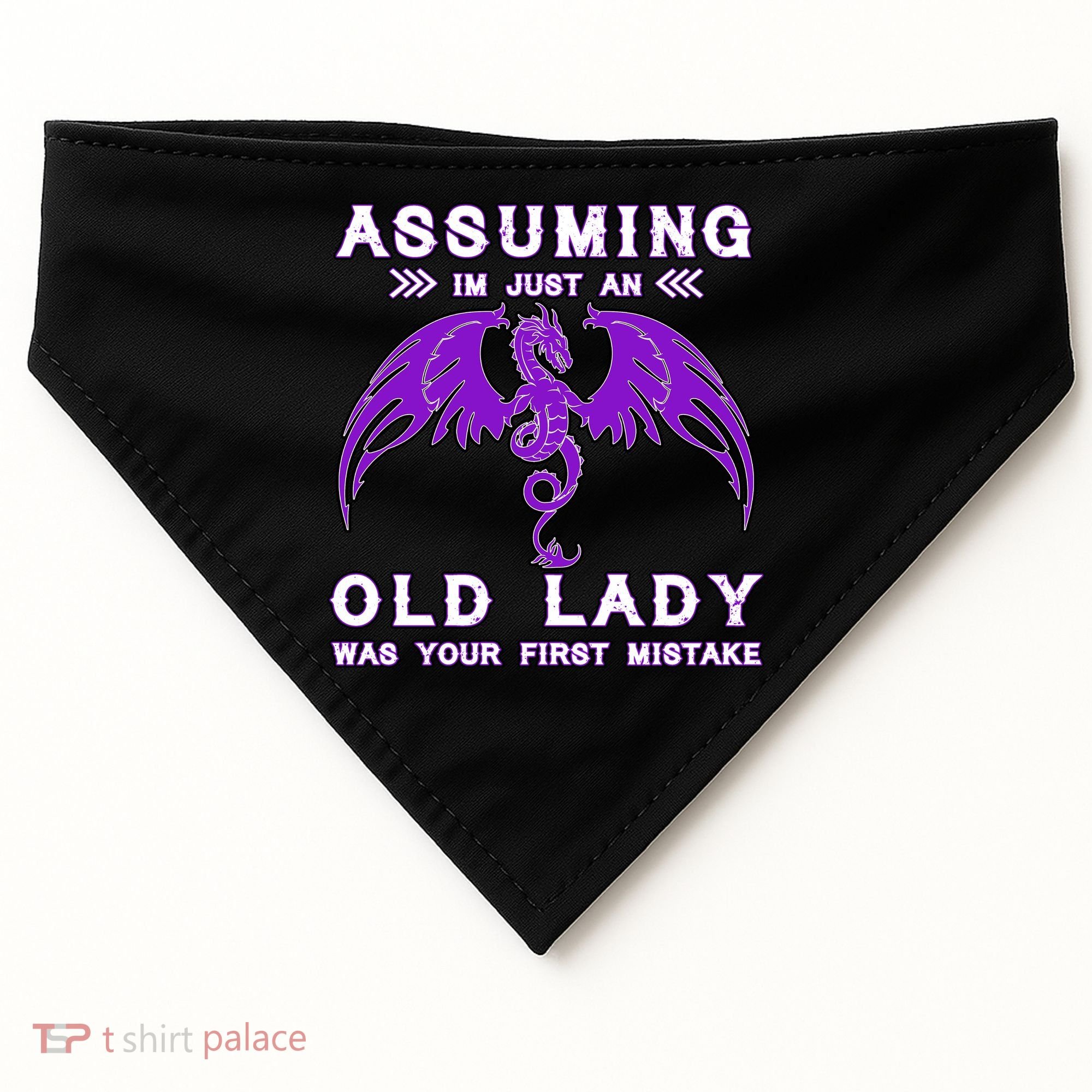 Assuming I'm Just An Old Lady Was Your First Mistake USA-Made Doggie Bandana