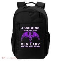 Assuming I'm Just An Old Lady Was Your First Mistake Backpack thumb 0