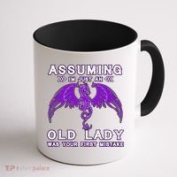 Assuming I'm Just An Old Lady Was Your First Mistake Coffee Mug thumb 1