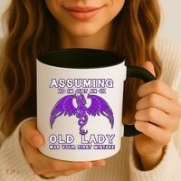 Assuming I'm Just An Old Lady Was Your First Mistake Coffee Mug thumb 3