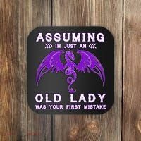 Assuming I'm Just An Old Lady Was Your First Mistake Coaster thumb 0