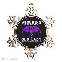 Assuming I'm Just An Old Lady Was Your First Mistake Ornament thumb 0