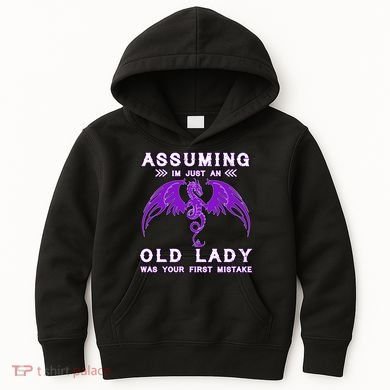 Assuming I'm Just An Old Lady Was Your First Mistake Kids Hoodie