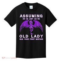Assuming I'm Just An Old Lady Was Your First Mistake Kids T-Shirt thumb 0