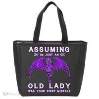 Assuming I'm Just An Old Lady Was Your First Mistake Tote Bag thumb 0