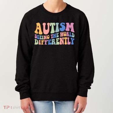 Autism Seeing The World Differently Groovy Women's Sweatshirt