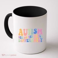 Autism Seeing The World Differently Groovy Coffee Mug thumb 0