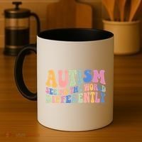 Autism Seeing The World Differently Groovy Coffee Mug thumb 4