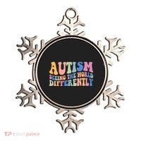 Autism Seeing The World Differently Groovy Ornament thumb 0