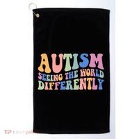 Autism Seeing The World Differently Groovy Golf Towel thumb 0