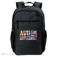 Autism Seeing The World Differently Groovy Backpack thumb 0