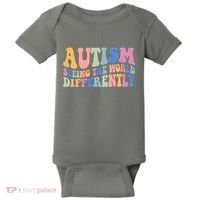 Autism Seeing The World Differently Groovy Baby Bodysuit thumb 0
