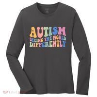 Autism Seeing The World Differently Groovy Women's Long Sleeve Shirt thumb 0