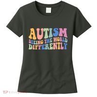 Autism Seeing The World Differently Groovy Women's T-Shirt thumb 0