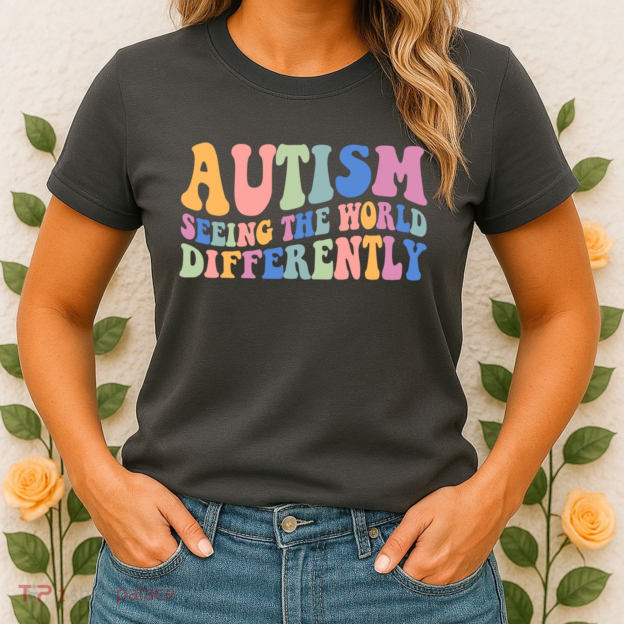 Autism Seeing The World Differently Groovy Women's T-Shirt