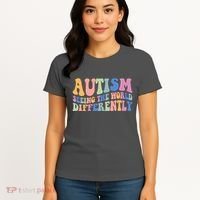 Autism Seeing The World Differently Groovy Women's T-Shirt thumb 4