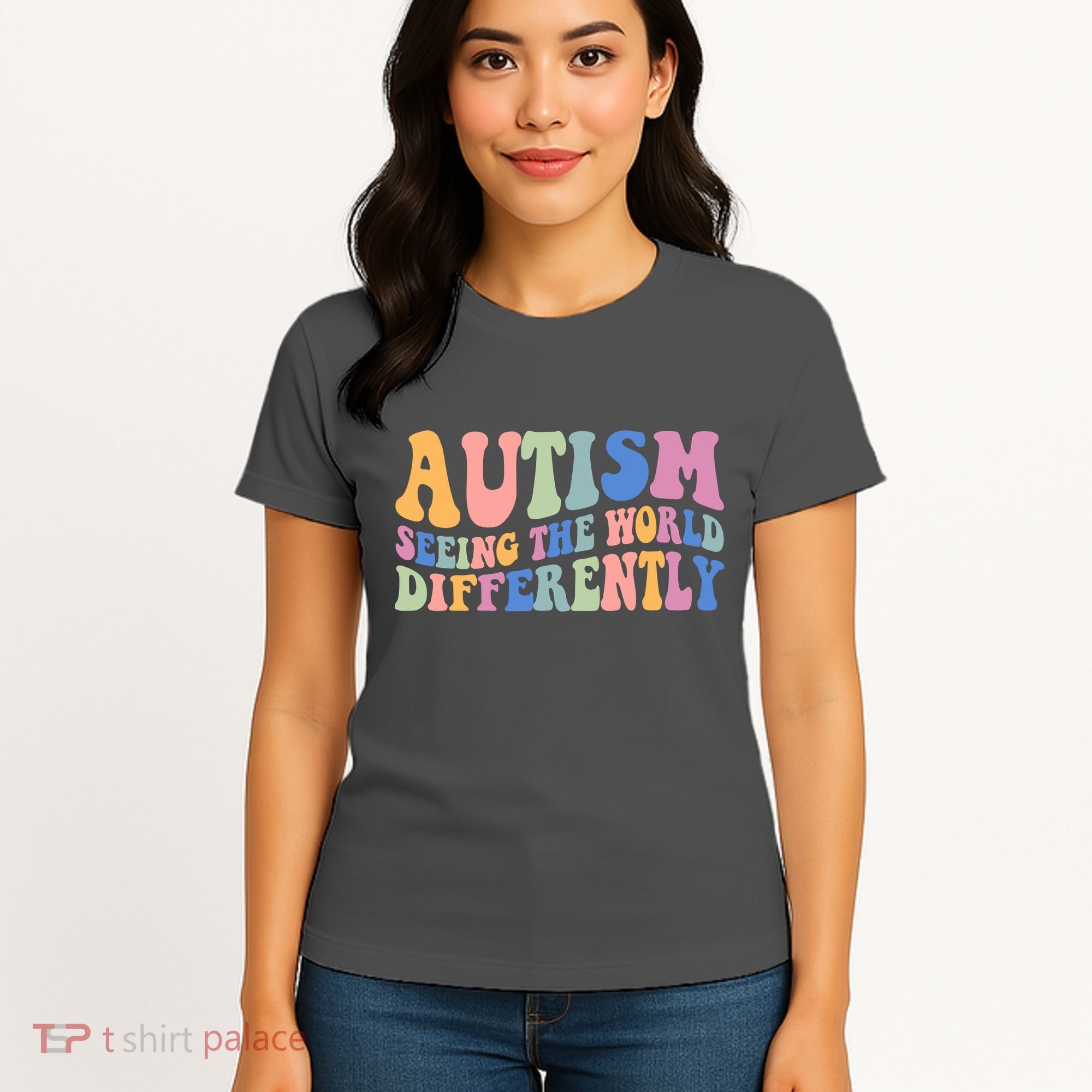Autism Seeing The World Differently Groovy Women's T-Shirt